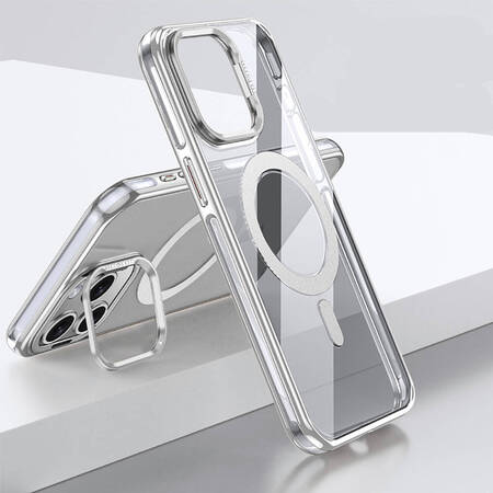 Кейс PVC Wlons Shield Magsafe със стойка на камера за iPhone 14 Pro - Сив