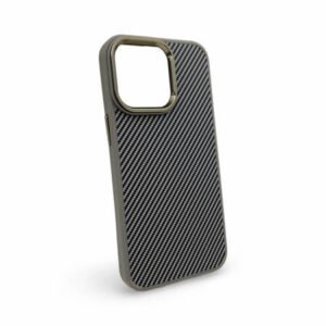 Premium Carbon Кейс за iPhone 13 Pro Max - Titanium Silver - Image 2