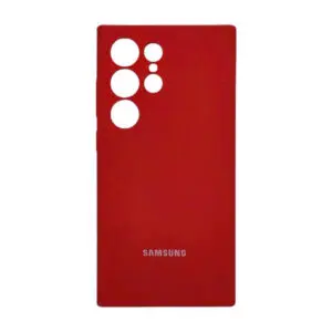 Силиконов гръб Samsung с лого за Samsung Galaxy S25 Ultra - Червен