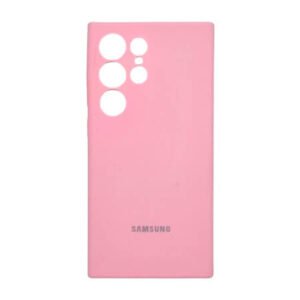 Силиконов гръб Samsung с лого за Samsung Galaxy S25 Ultra - Розов