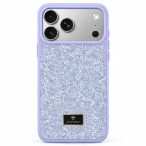 Кейс за телефон с камъни за iPhone 18 Pro – Лилав